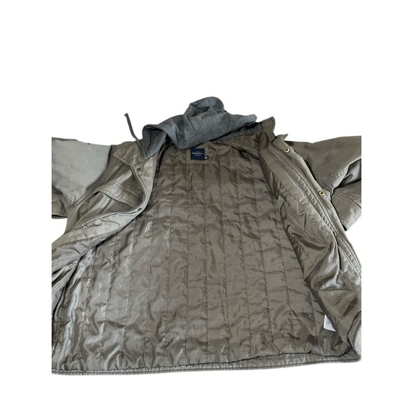 Faded Glory L Full Zip Hooded Gray Chore Jacket Barn Cattle Chickens - Picture 3 of 9